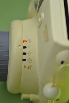 a close up view of an electrical device