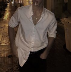 Gentleman Aesthetic, Bad Boy Aesthetic, The Perfect Guy, Aesthetic Guys, Poses For Men, Book Aesthetic, White Shirt, Mens Suits, At Night