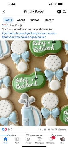 an image of baby shower cookies on instagram