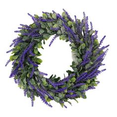 33cm Spring Wreath Purple with Green Leaves Wreath Blue Lavender Artificial Grains White Flower Wreath ptofessionally dedicate to design and make the wreath. To offer highest quality products to our customers, we build a professional designment team, and selected experienced production team. Wreath will be a perfect choice for your home decor, especially front door wreath decor. Selecting us for your colorful life. The beautiful wreath can be used both indoors and outdoors, making them a versati Fall Floral Decor, Floral Door Wreaths, Holiday Furniture, Lavender Wreath, Artificial Boxwood, Artificial Leaf, Artificial Wreath, Green Wreath, Wedding Flower Decorations