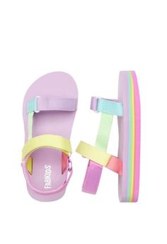 Rainbow Platform Active Strap Sandal in Multi Kids Sandals Summer, Toddler Christmas Pajamas, Clean Origin, Teen Girl Fashion, T Strap Sandals, Toddler Christmas, Kids Sandals, T Strap, Crazy Shoes