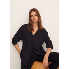 Nwt V-Neckline Blouse In Flowy Fabric, Featuring Long Buttoned Sleeves And Button Fastening On The Front Section. Color: Black Size 4 Versatile V-neck Work Shirt, Versatile V-neck Workwear Shirt, Versatile V-neck Blouse For Office, Casual V-neck Blouse For Night Out, Casual V-neck Shirt For Night Out, Chic V-neck Blouse For Layering, Versatile V-neck Blouse For Night Out, Black V-neck Top For Workwear In Fall, Black V-neck Top For Fall Workwear