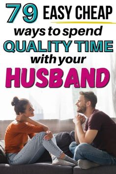 Looking for ways to spend quality time with your husband, boyfriend, or partner?  Spending quality time together everyday is so important for a relationship, but it doesn't have to be a date night!  Here are 79 ideas for easy and cheap ways you can spend time with your spouse - including tons of ideas you can work into your daily routine together to reconnect! Dating My Husband Ideas, Dating Husband Ideas, Spending Quality Time Relationships, Intentional Time With Spouse, How To Spend Time With Boyfriend, Date Your Spouse Ideas, Spontaneous Things To Do With Husband, Ideas To Reconnect With Husband, How To Plan A Date For Him