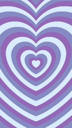 an image of a heart in the middle of a purple and white background with stripes