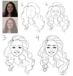 I've got to try this! Figure Sketch, Self Portrait Drawing, Hair References, Portrait Tutorial, Photo To Cartoon, Sketch Art