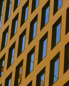 the side of a building with many windows