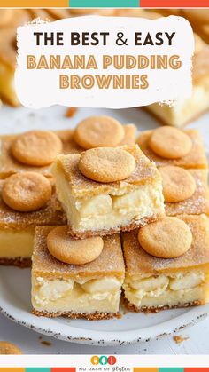 Banana Pudding Brownies Banana Pudding Brownies, Pudding Brownies, Banana Pudding Recipe, Fudgy Brownies