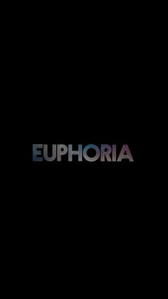 the euphoria logo on a black background