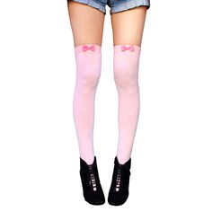 PRICES MAY VARY. CUTE THIGH HIGH SOCK - As seen on CNBC, Millennials In Motion's long pink bow thigh high socks with heart pattern will help you stand out from the crowd. Popular fashion style for Kawaii, Lolita, Barbiecore, Fairycore, Hipster, Gyaru, Harajuku, Kpop, Urban streetwear clothing and more. MAKE YOUR LEGS LOOK LONG - The magic of thigh high socks is it elongates your legs making them look very long and lean. Ideal pajama for cozy days lounging at home to keep your legs warm or to hit Thigh High Socks Cute, Pink Thigh High Socks, Cute Thigh High Socks, Thigh High Sock, Bear Cat, Pink Socks, Cartoon Outfits, Thigh High Socks