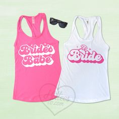 Bride and bride's babe bachelorette shirts. 70s retro theme bachelorette party shirts for brides and bridesmaids. UNISEX SHIRT - 100% cotton - 52% cotton / 48% polyester for some colors - Bella + Canvas brand - Relaxed fit - Size up for a baggier fit TANK TOP - 60% cotton / 40% polyester - Next Level brand - Runs small, size up if you're stuck between 2 sizes Bachelorette Matching Shirts, Retro Bachelorette Party, Retro Bachelorette, Last Disco, Bachelorette Tanks, Bachelorette Party Tanks, Retro Bride, Brides Babes, Disco Shirt