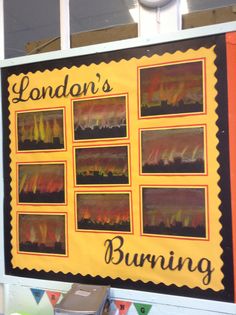 a sign that says london's burning on it