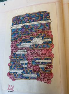 an image of a page with words written in different languages on it, and the caption below reads altered book art project a page taken from an old book