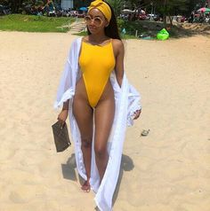 Yellow Swimsuit, Fashion Killa, Look Fashion, Summer Looks, Beach Outfit, Summer Vibes, One Piece Swimsuit, Bathing Suits