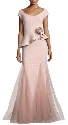 Outfit Ideas For Work, Pink Peplum Dress, Carolina Herrera Gown, Rose Pink Dress, Gown Pink, Mini Prom Dresses, Chiara Boni, Fashion Nova Outfits