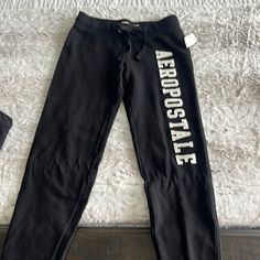 Two Pairs Of Areoostale Joggers Black And Gray Pair. Black Is New With Tags, Gray Pair Worn Once. Ladies Size Xs Aeropostale Flare Sweatpants, Black Flares Outfit, Aeropostale Set, Aeropostale Outfits, Flares Outfit, Aeropostale Sweatpants, Xmas Wishlist, Aeropostale Pants, Joggers Black