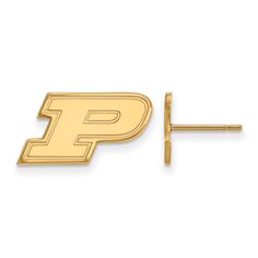 purdue university logo earrings in gold