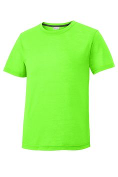 Shop Sport-Tek YST450 in Neon Green & get instant bulk discounts. This is often used for Sublimation projects by our customers | Ships Fast | Award-Winning Customer Service. Green Moisture-wicking T-shirt With Crew Neck, Green Crew Neck T-shirt With Moisture-wicking, Green Moisture-wicking T-shirt For Summer, Neck Taping, Chinese New Year Design, T Shirt Design Template, Maui And Sons, Sublimation Projects, Neon Fashion