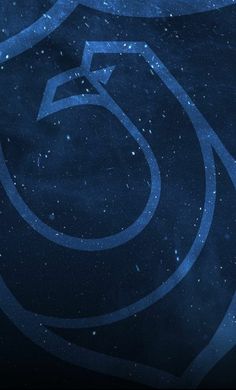 an abstract blue background with the letter s in it's center and stars all around