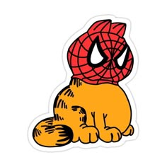 a cat with a spider - man mask on its head