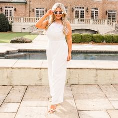 fb-feed White Strapless Jumpsuit For Evening, Chic Spring Wedding Jumpsuits And Rompers, Elegant White Strapless Jumpsuit For Party, Elegant Summer Jumpsuits And Rompers For Wedding Guests, Elegant White Strapless Jumpsuit For Summer, Elegant Summer Wedding Jumpsuits And Rompers, Summer Wedding Strapless Jumpsuit, White Sleeveless Jumpsuits And Rompers For Formal Occasions, White Sleeveless Jumpsuits And Rompers For Formal