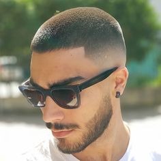 Crazy Hair Boys, Crew Cut Hair, Very Short Hair Men, Boys Fade Haircut, Crew Cut Haircut, Fade Haircut Styles, Short Hair With Beard, Short Fade Haircut, Low Fade Haircut