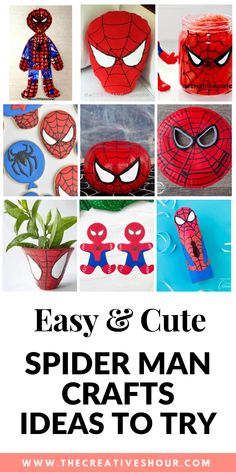 easy and cute spiderman crafts for kids to make