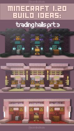 an image of some type of building that is made in minecraft and has different levels