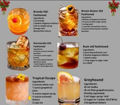 the different types of alcoholic drinks are shown in this graphic diagram, which shows how to make