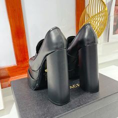 Size: 35-47 It comes with Dust box, Care manual, Tag, and Paper bag.Size Guide: Luxury High Heel Loafers For Evening, Luxury Platform Loafers For Office, Designer Platform Loafers For Formal Occasions, Luxury Round Toe Heels For Shopping, High-end Leather Office Heels, Size Guide, Paper Bag, Things To Come, Women Shoes