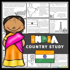 Christmas In India For Kids, Country Unit Study, Asia Geography, Printable Mini Books, Racial Harmony, Japan For Kids, Germany For Kids, History Lessons For Kids, Map Of India