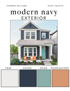 the exterior color scheme for modern navy