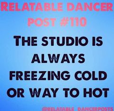 a sign that says, the studio is always freezing cold or way to hot