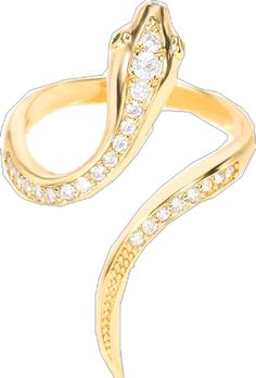 48714552869152 Elegant Gold Snake Ring With Open Design, Formal Gold Snake Ring, Gold Snake Shape Rings For Anniversary, Gold Luxury Snake Ring For Promise, Gold Open Crystal Ring, Gold Crystal Open Ring Luxury Style, Luxury Gold Crystal Open Ring, Elegant Snake-shaped Diamond Ring, Elegant 14k Gold Snake-shaped Ring