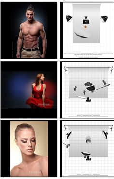 multiple images of the same man and woman in different poses, including one with his shirt off