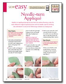 the instructions for needle - tum applique