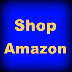 a blue sign that says shop amazon on it