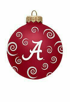 a red ornament with the letter a on it