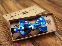 Pocket Square Styles, Tie Bow Tie, Tie For Women, Arte Van Gogh, Kids Bow Ties, Best Bow, Van Gogh Paintings, Bow Tie Wedding, Starry Night Van Gogh