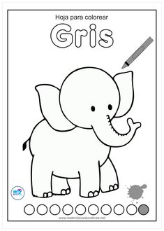 an elephant coloring page with the words girls