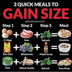 Muscle Gain Meal Plan, Fast Meals, Muscle Building Foods, Bodybuilding Recipes