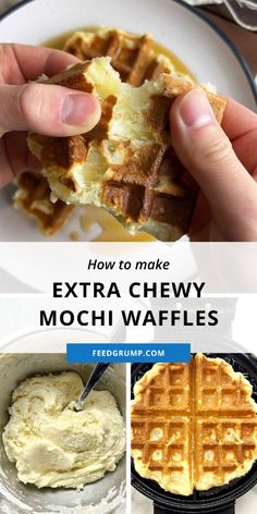 how to make extra cheesy mochi waffles from feed me com