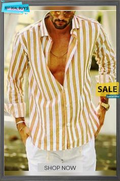 Men's Shirt Button Up Shirt Summer Shirt Casual Shirt Black Yellow Blue Gray Long Sleeve Striped Turndown Outdoor Street Button-down Clothing Apparel Fashion Casual Breathable Comfortable Casual Single-breasted Shirt For Spring, Single Breasted Shirt With Spread Collar For Summer, Summer Single Breasted Shirt With Spread Collar, Summer Spread Collar Single-breasted Shirt, Summer Single Breasted Button-up Shirt, Casual Single Breasted Summer Shirt, Summer Single-breasted Button-up Shirt, Casual Single-breasted Summer Shirt, Gray Long Sleeve