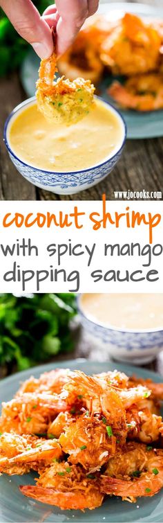 the recipe for coconut shrimp with spicy mango dipping sauce