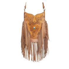 Our hand tooled fringe crossbody bags are fashionably functionally made from high quality genuine leather. Long leather fringe embellishes the front and the side of the crossbody. This bohemian carved leather purse is our bestseller. The main compartment can be closed by a magnet. on request we can change this for a zipper if needed. This trendy hippie bag comes in brown, suede and white leather. The strap is adjustable to customize it to your outfit and style. ♥ BOHO TOOLED WESTERN FRINGE PURSE Bohemian Purse, Western Bag, Leather Fringe Bag, Leather Tooling Patterns, Tassel Purse, Fringe Crossbody Bag, Western Purses, Fringe Purse, Boho Fringe