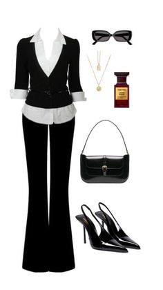 Work Attire Outfits, Work Siren Aesthetic, All Black Professional Outfits Chic, Early 2000s Business Casual, Upper Class Outfits, Smart Casual Women Outfits 2024, Private Investigator Outfit, Fbi Outfits For Women, Normal Size Women