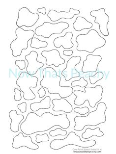 a paper cut out of the shape of a camouflage camo pattern with black outline