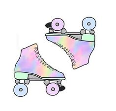 a pair of skates that are sitting on top of each other, with wheels