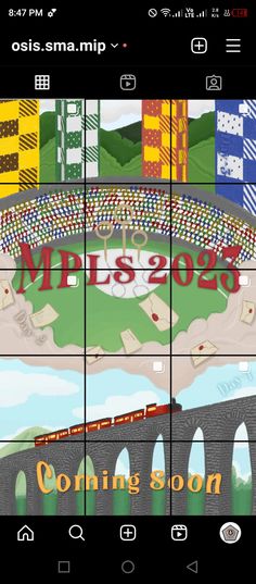 an image of a train going over a bridge with the words miss 2050 coming soon