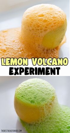 lemon volcano experiment for kids to learn how to use it in the kitchen