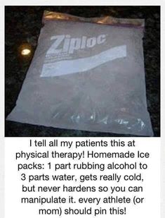 Homemade Ice Pack, Helpful Hacks, College Ideas, Survival Skills Life Hacks, Ice Packs, Fitness Articles